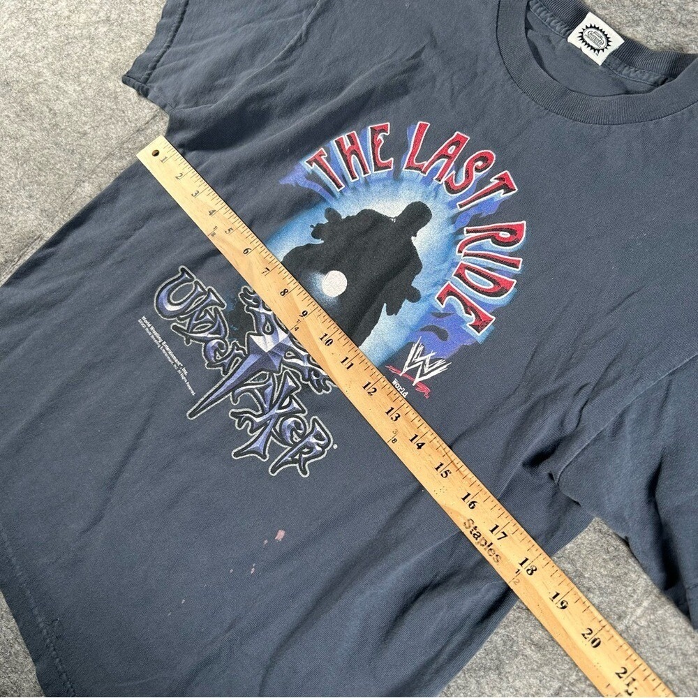 Vintage The Undertaker Shirt Mens Small Grey Y2K The Last Ride Wrestling 2002 - Picture 9 of 10